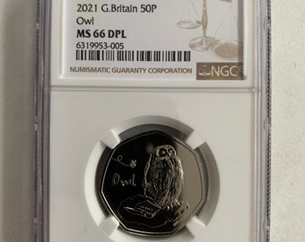 2021 Winnie de Poep Owl-munt NGC-gecertificeerd MS66
