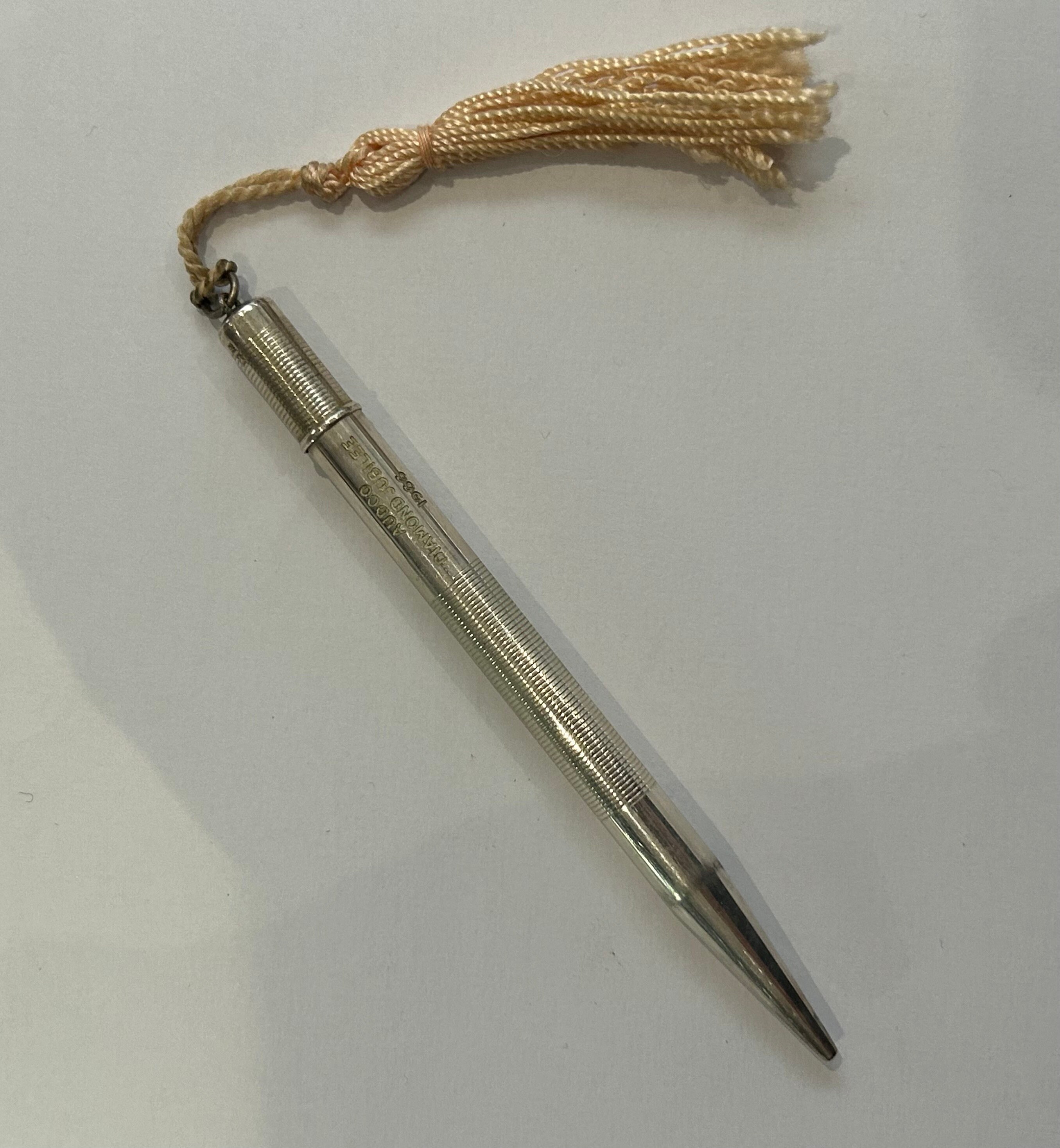 1966 Sterling Silver Propelling Pencil Hallmarked WM Ltd