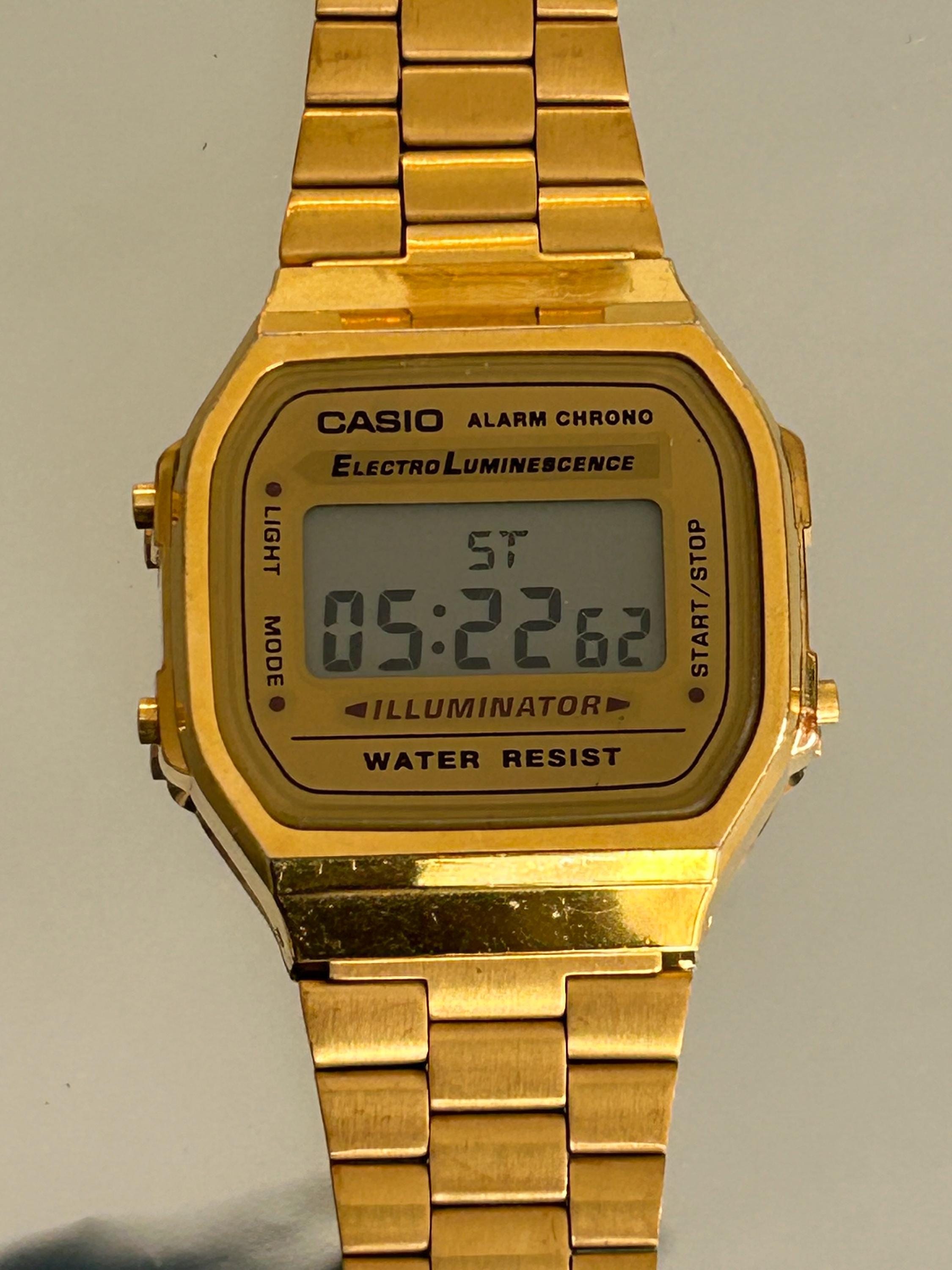 カシオ A168WG-9EF ヴィンテージ ゴールドトーン ブレスレットウォッチ