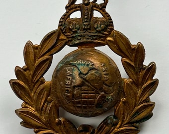 Insignia de gorra del Cuerpo de Comandos de los Royal Marines de la Primera Guerra Mundial