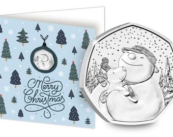 Snowman and Snowdog 2022 Christmas Card 50p