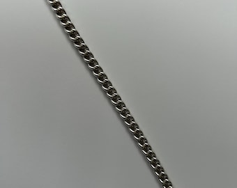 Bracelet Gourmette Ancien En Argent 925 Sterling Vintage - Poids 4,5g - Bijou D'occasion