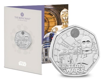 Reino Unido 2023 Star Wars™ R2-D2™ y C-3PO™ BU paquete de 50p