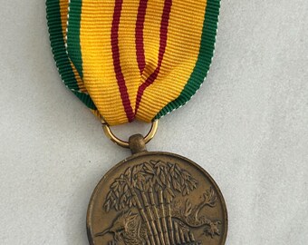 Originele USA Military Award 1970 Vietnam War Service Medal met lint