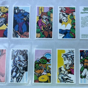 1990 Brooke Bond Teenage Mutant Hero Turtles: Dimension X Escapade volledige set 12 kaarten