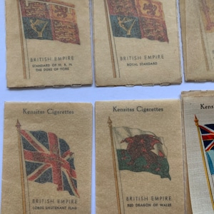 F）国旗 シガレットカード 旗 シルク Kensitas イギリス 36枚 F）国旗