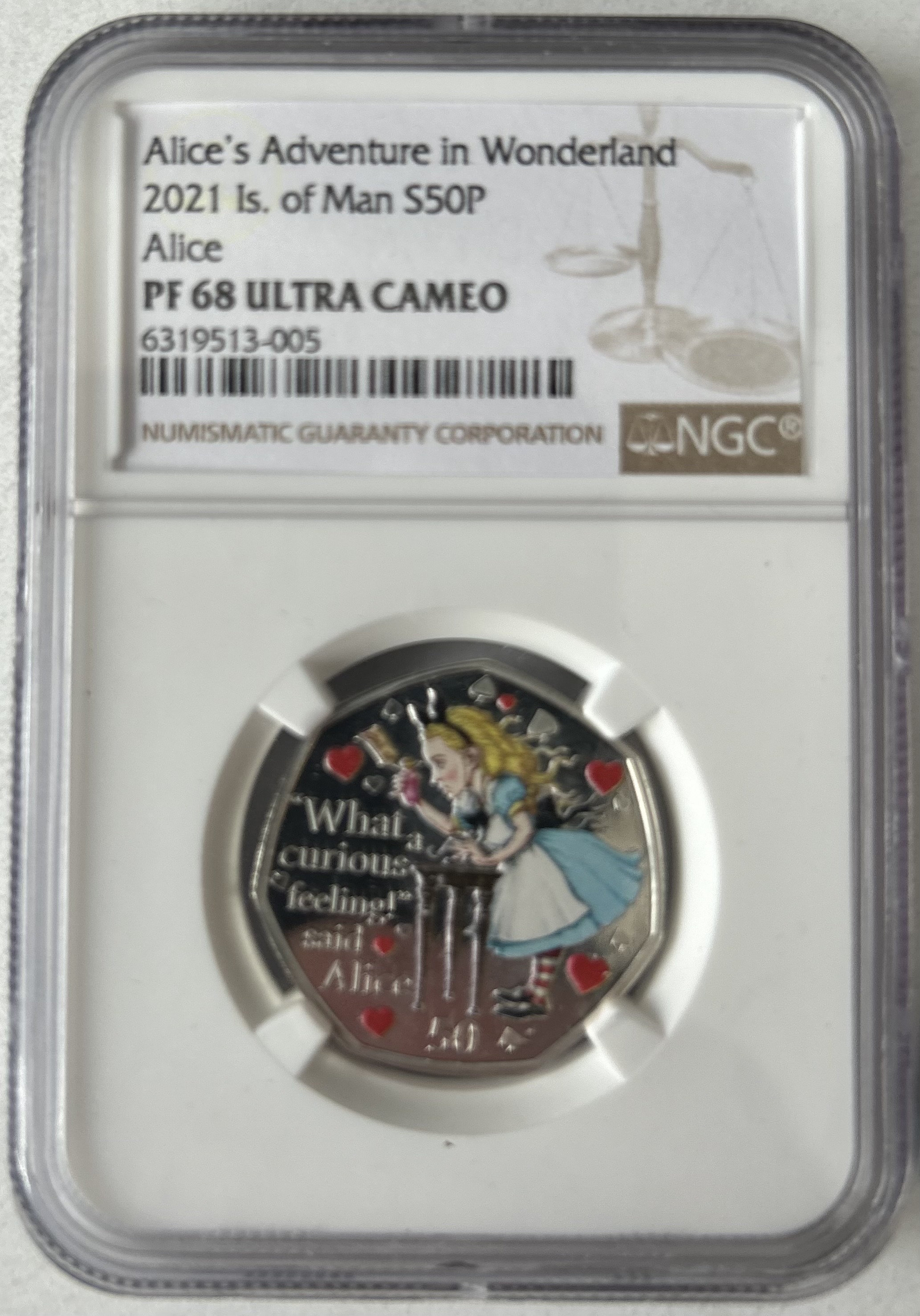 2021 Limited Edition Official Alice in Wonderland Curious Feeling Silver  Proof 50p NGC Graded - Etsy India