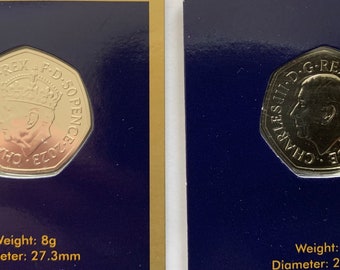 King Charles III 50p Coin Uncirculated Coronation Coin Set