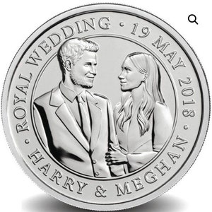 2018 kungligt bröllop Harry Meghan fempundsmynt