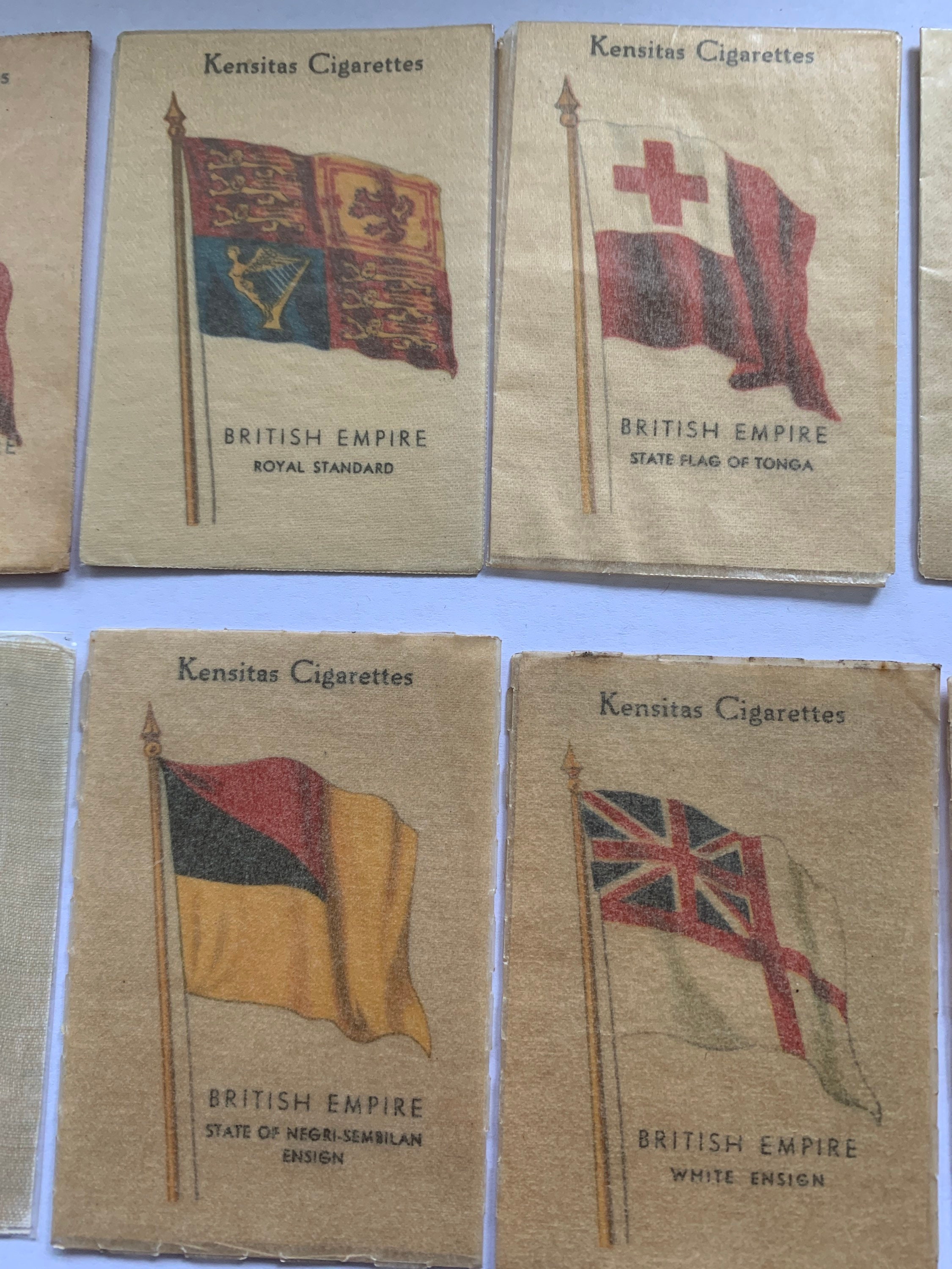 1934 J Wix Pack of 10 British Empire Flag Kensitas Cigarette