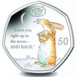 Paquete de monedas de 50 peniques de Gibraltar Adivina cuánto te amo 2021