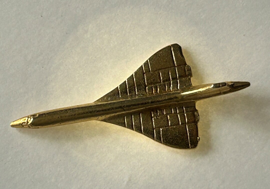 Concorde Gold Plated Silver Pewter Pin Badge - Etsy