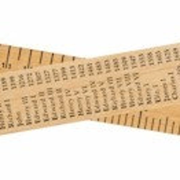 British History Wooden Timeline Ruler 30cm updated with Charles III