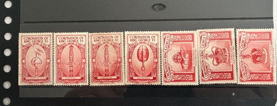 1937年 ジョージ6世戴冠式記念品 シンデレラ切手コレクション - Etsy 日本