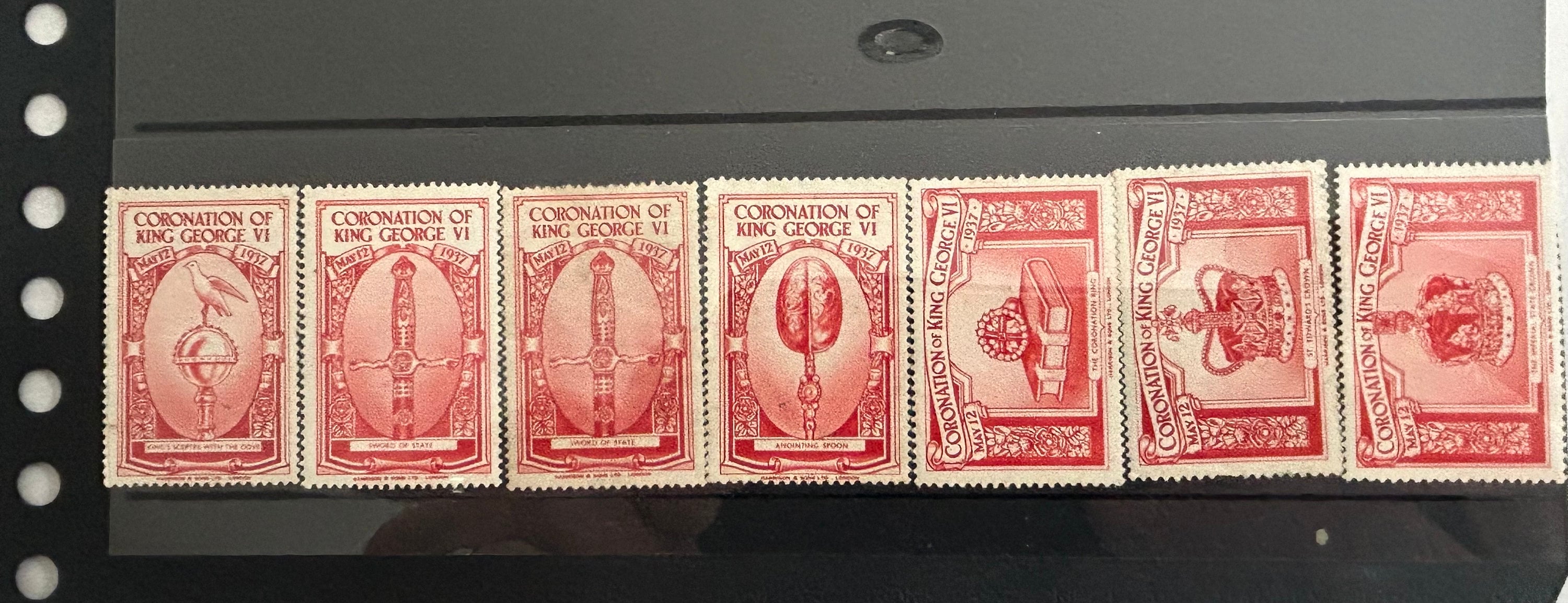 1937年 ジョージ6世戴冠式記念品 シンデレラ切手コレクション - Etsy 日本