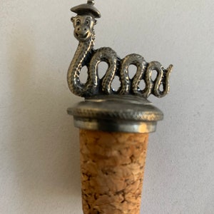 Scottish Loch Ness Monster Nessie English lead Free Pewter Bottle Stopper