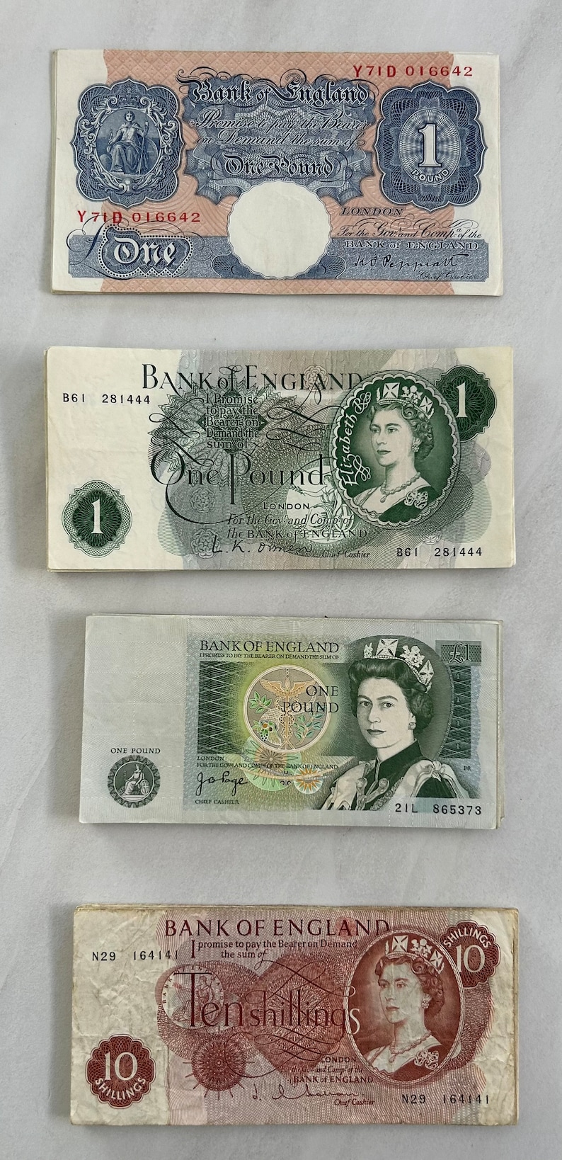 1960 - 1977 Bank of England One Pound Note - Etsy