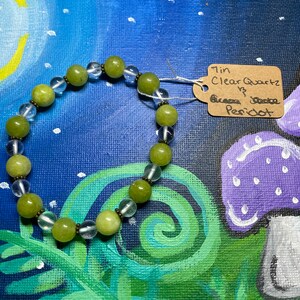 Clear Quartz and Peridot
