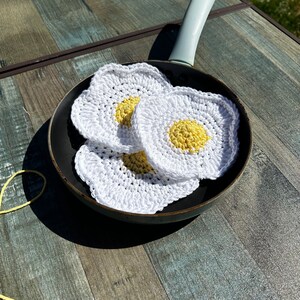 Crochet Sunny Side Up Egg Potholders