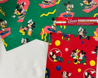 Vintage Mickey and Minnie gift wrap