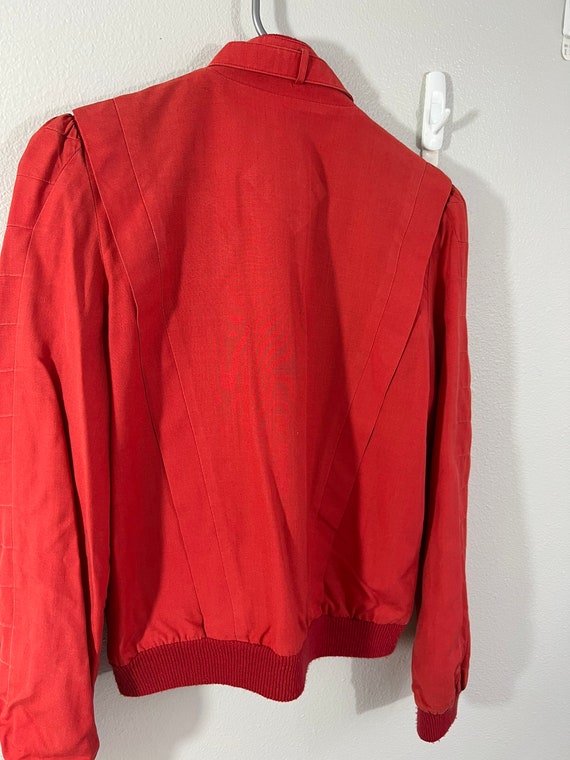 Vintage Mod Maid red silk coat - image 2