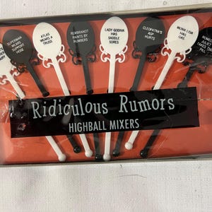 Vintage MCM Ridiculous Rumors highball stirrers