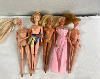 Lote de 5 Barbies antiguas 1966-1993