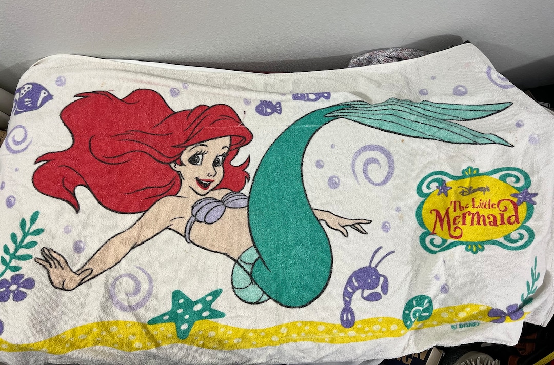 Vintage Little Mermaid Towel Etsy