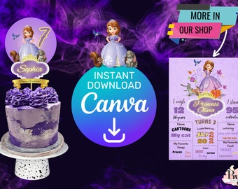 Sofia the First Cake Topper / Sofia the First Party / Sofia the First ...
