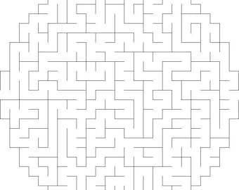 Set2 - 10 INTERMEDIATE Mazes for FUN or for Vision Therapy - Red Writing
