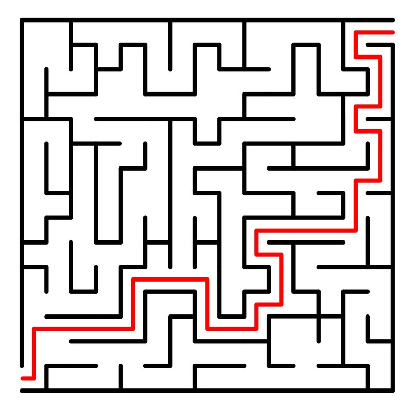 Set3 10 BEGINNER Mazes for FUN or Vision Therapy Red Writing Etsy