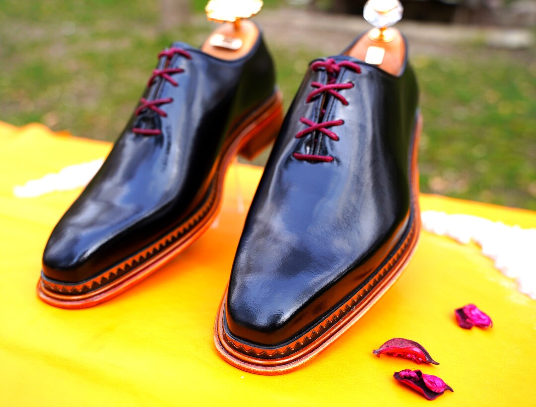 CUSTOM HANDMADE Genuine Leather Sole Oxford Men Shoes Made to Etsy