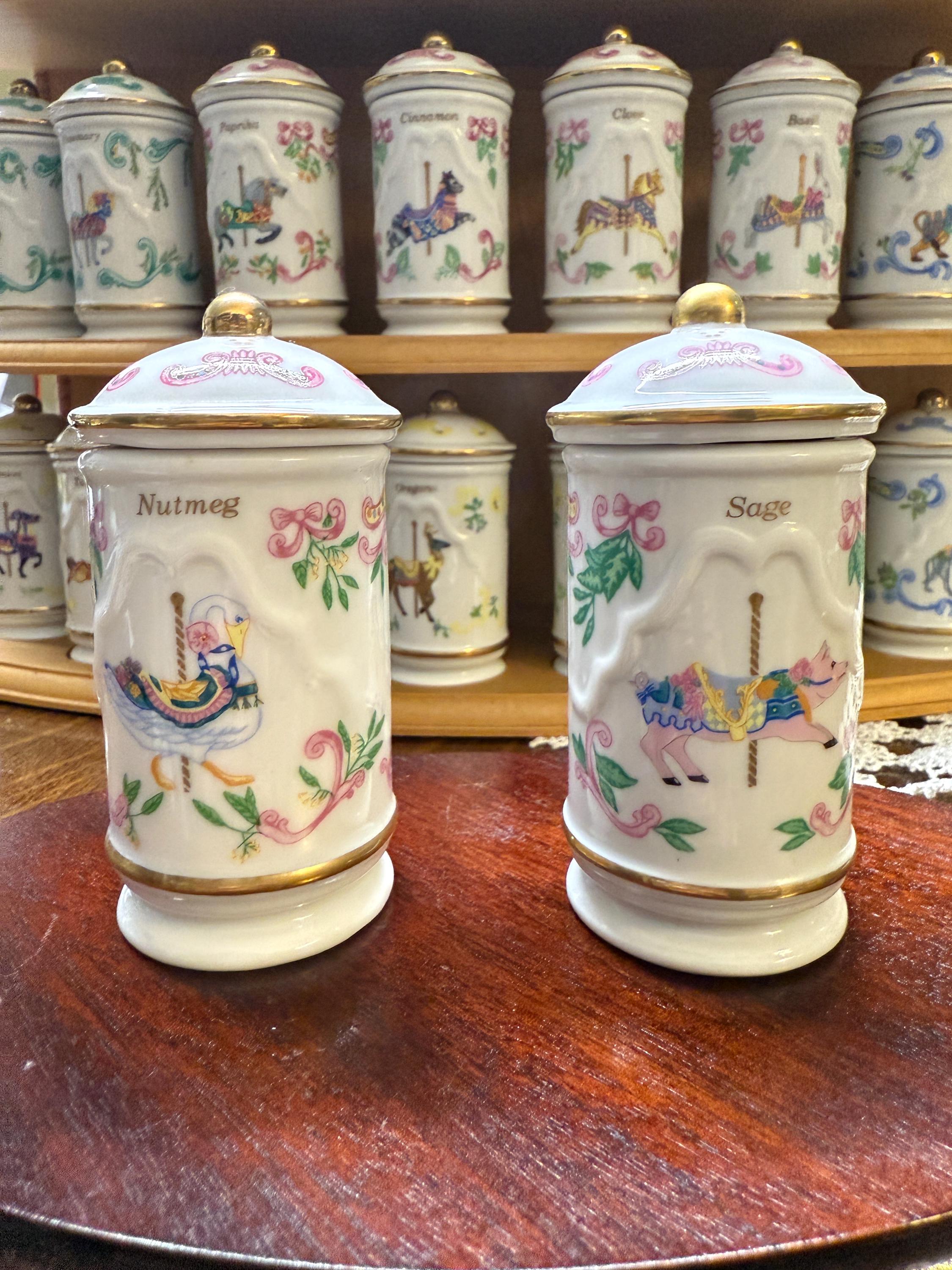 Lenox the Spice Carousel Spice Jars – Vintage 1993 Edition