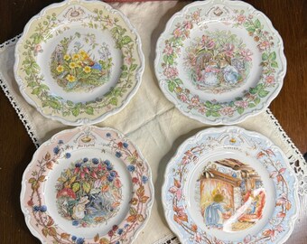 Royal Doulton Brambly Hedge Tea Plates: Four Seasons Bone China