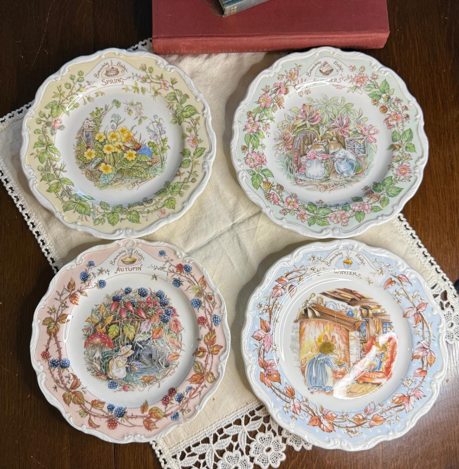 Royal Doulton Brambly Hedge Tea Plates: Four Seasons Bone China