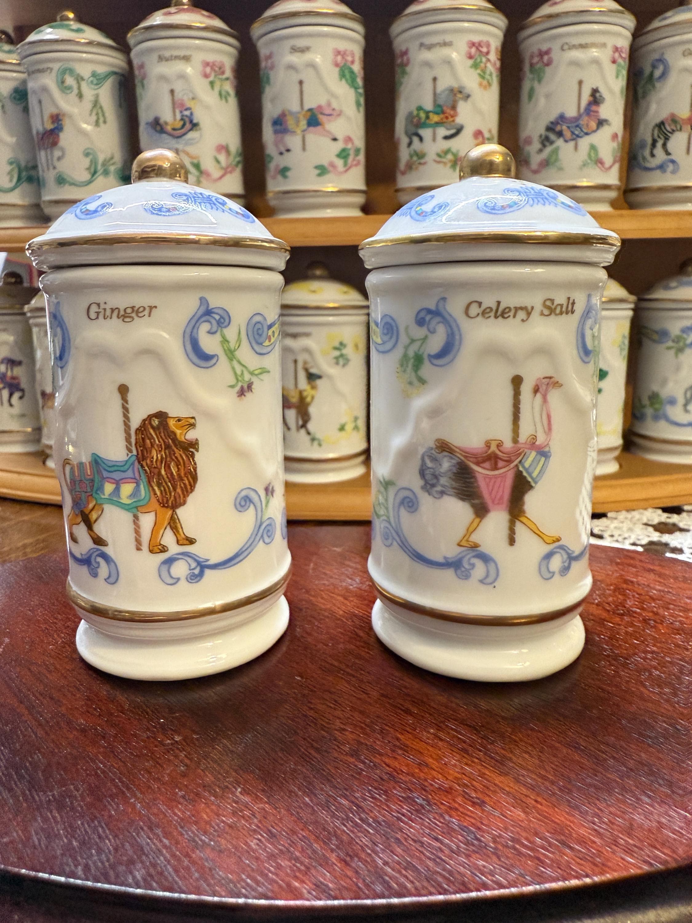 Lenox the Spice Carousel Spice Jars – Vintage 1993 Edition