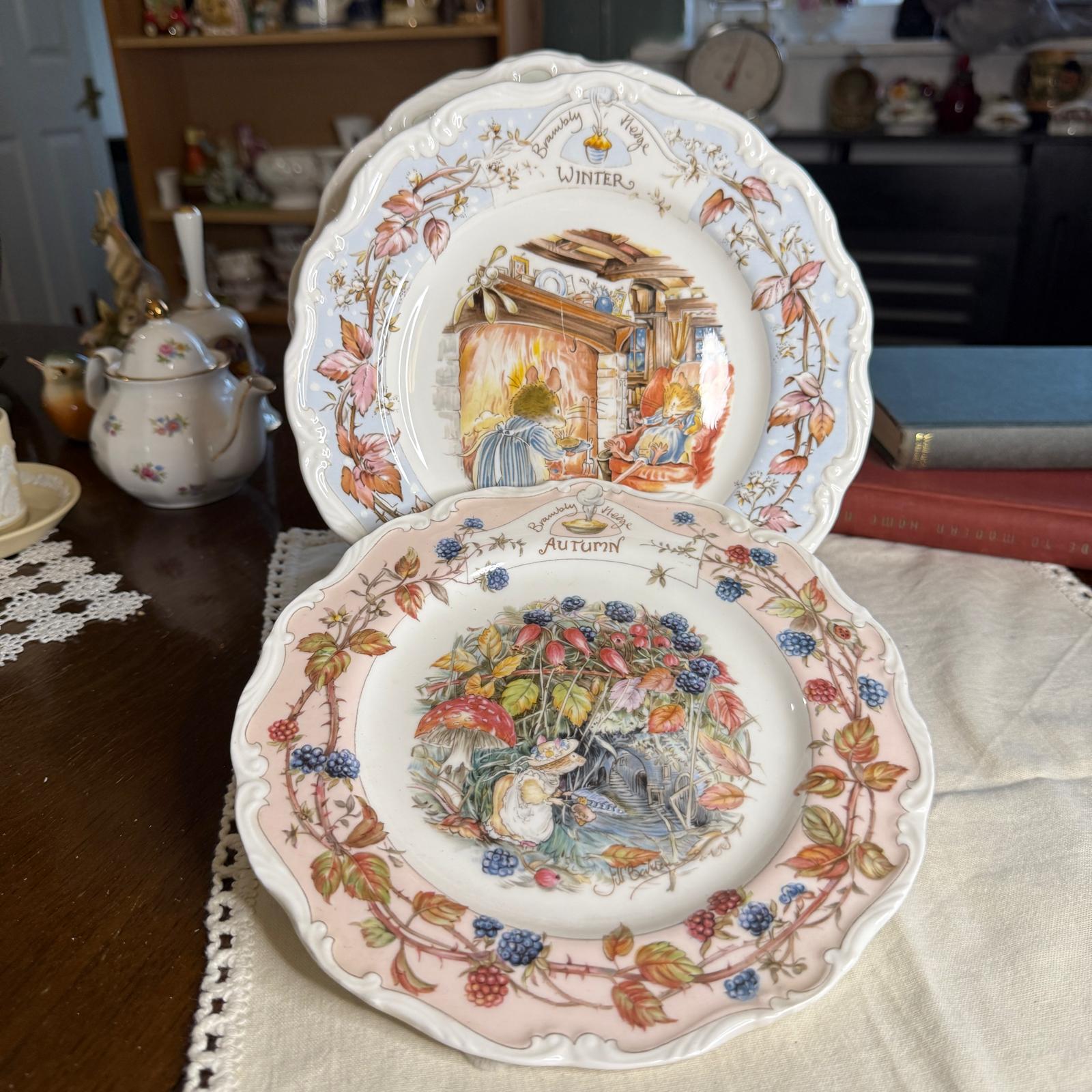 Royal Doulton Brambly Hedge Tea Plates: Four Seasons Bone China