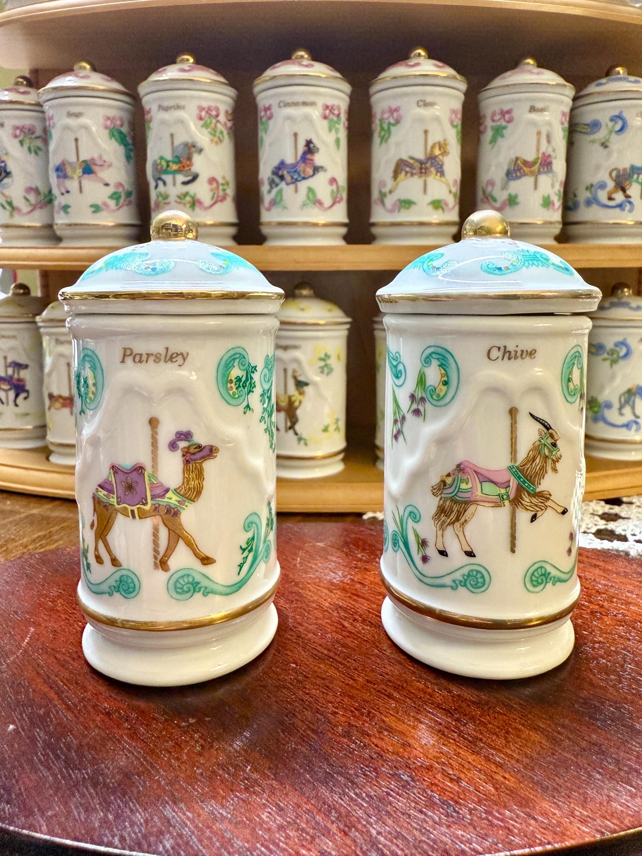 Lenox the Spice Carousel Spice Jars – Vintage 1993 Edition