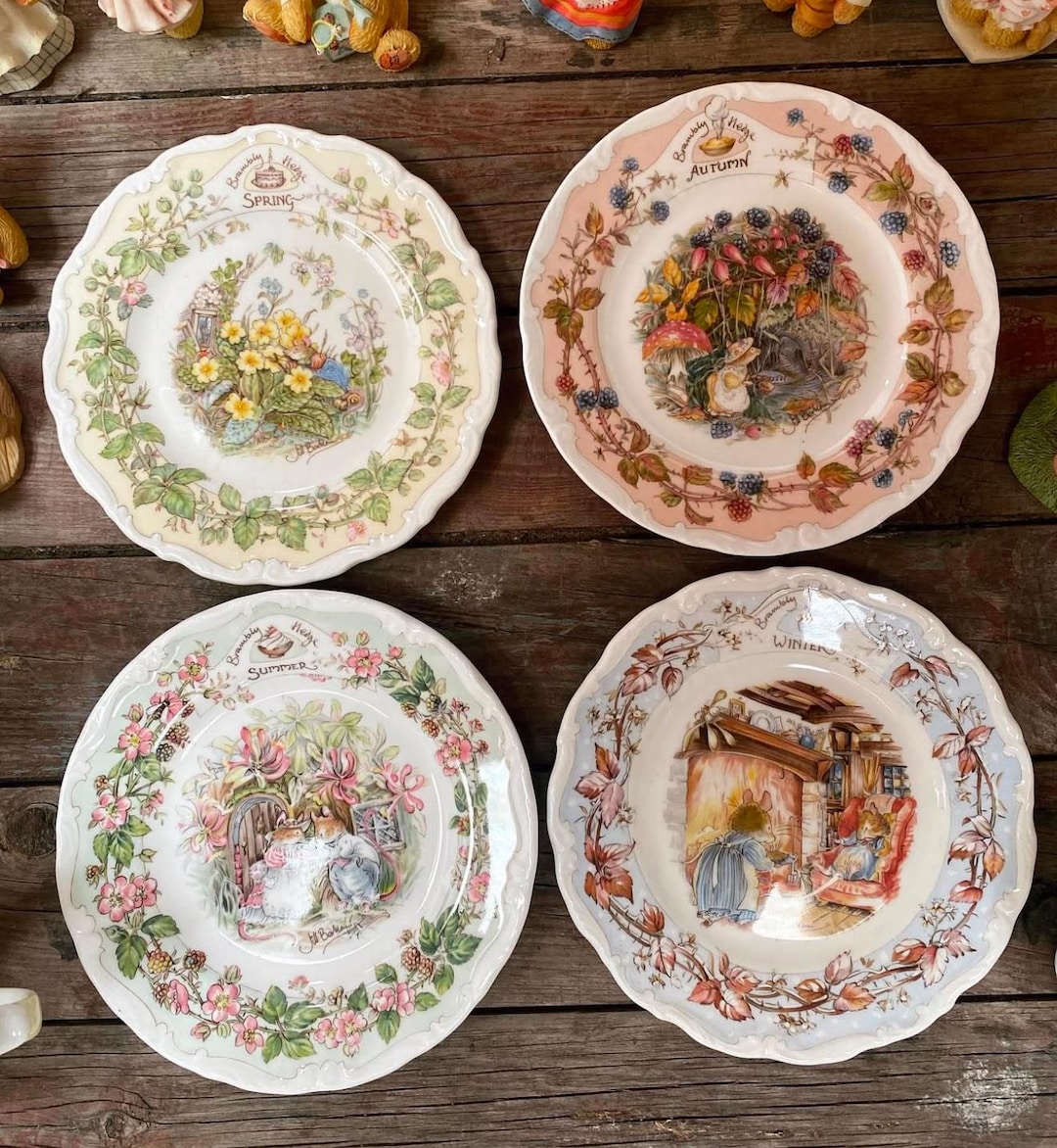 Royal Doulton Brambly Hedge Tea Plates: Four Seasons Bone China