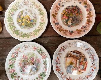 Royal Doulton Brambly Hedge Tea Plates: Four Seasons Bone China