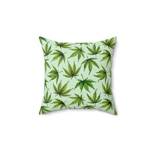 Falling Pot Leaves Spun Polyester Square Pillow