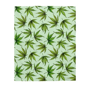 Falling Pot Leaves Velveteen Plush Blanket