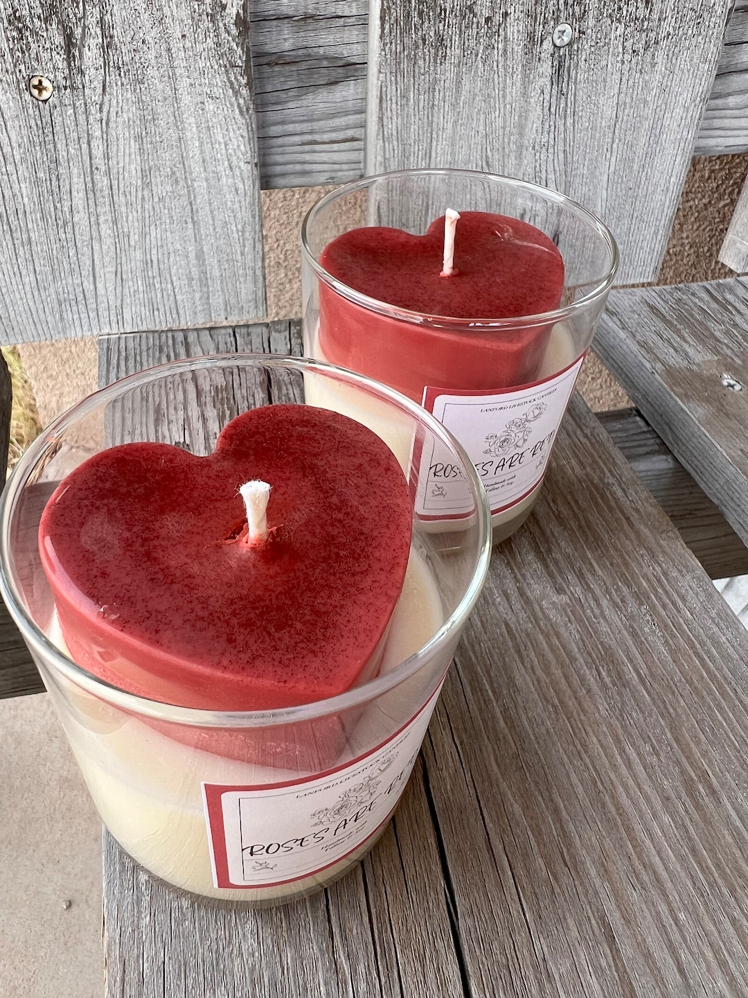 Whipped Candle Tallow Candle Soy Candle Rose Petals Vantine's Day