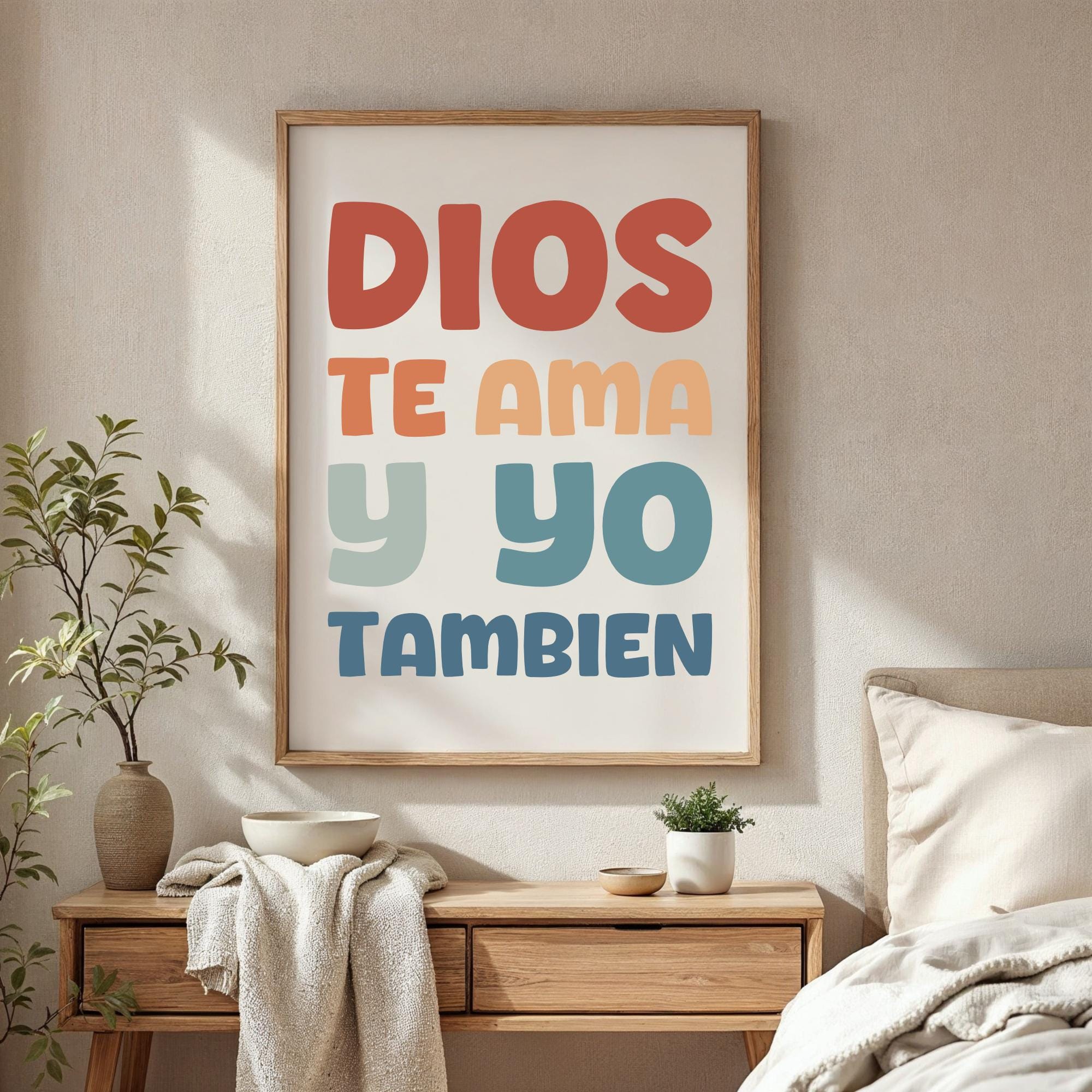 Dios Te Ama Y Yo También - Christian Wall Art, Spanish Bible Verse ...