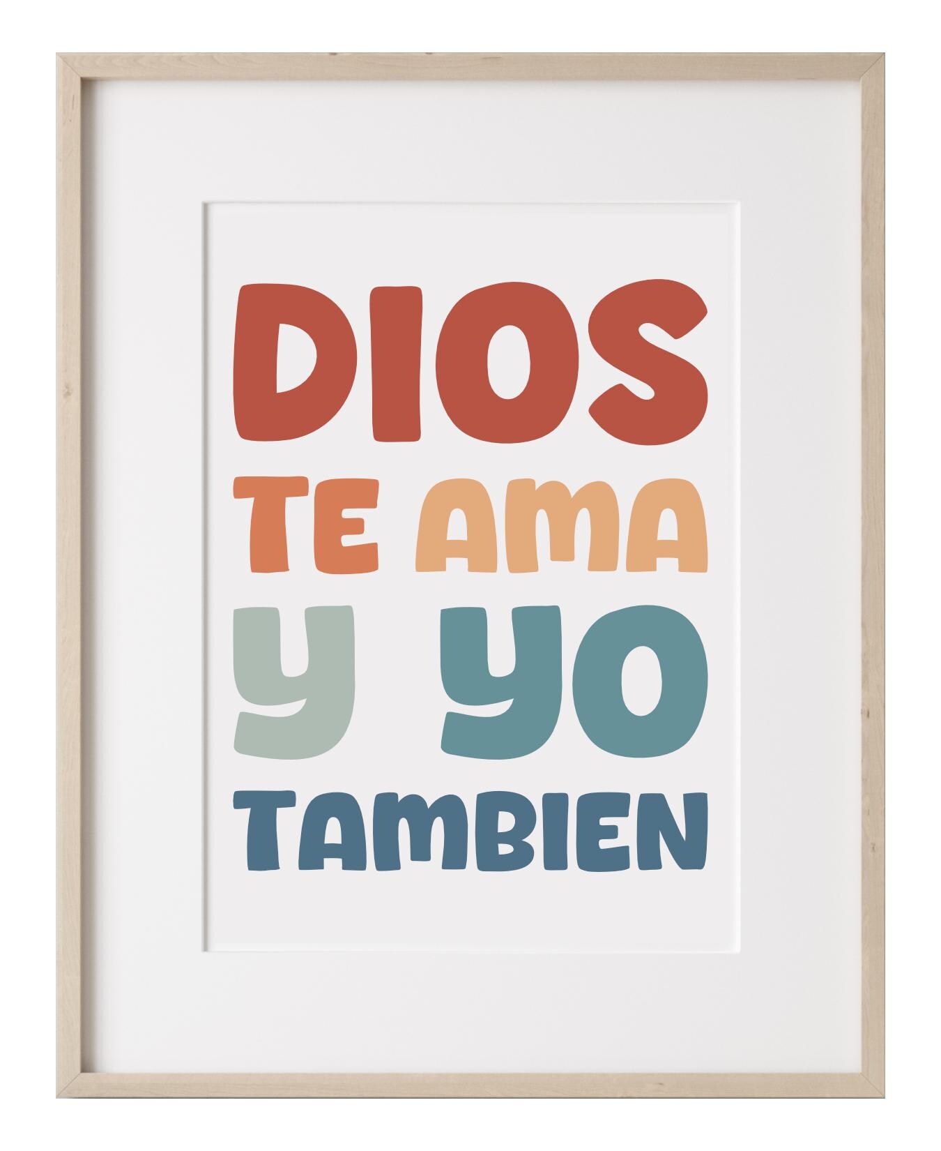 Dios Te Ama Y Yo También - Christian Wall Art, Spanish Bible Verse ...