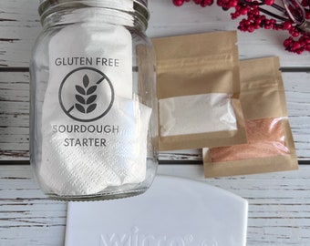 GLUTEN FREE Sourdough Starter Kit, Sourdough Jar, Sourdough Starter, Sourdough Bread Starter, Dehydrated Sourdough Starter, mothers day gift