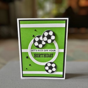 Soccer-Themed Birthday Card | Sports Greeting Card | Birthday Card for Kids, Soccer Fans and Players | Soccer Balls and Field
