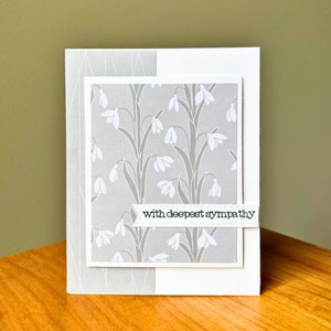 With Deepest Sympathy Card Condolences For Family Thoughtful Floral Sympathy Card