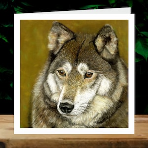 Eurasian Wolf, 5x Art Charity Cards, au profit d’Explorers Against Extinction.  Cartes carrées de 6 » avec enveloppes