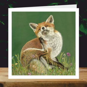Fox, 5x Art Charity Cards, au profit d’Explorers Against Extinction.  Cartes carrées de 6 » avec enveloppes